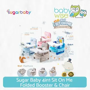 Sugar Baby 4in1 Sit On Me Folded Booster & Chair Kursi  Bayi