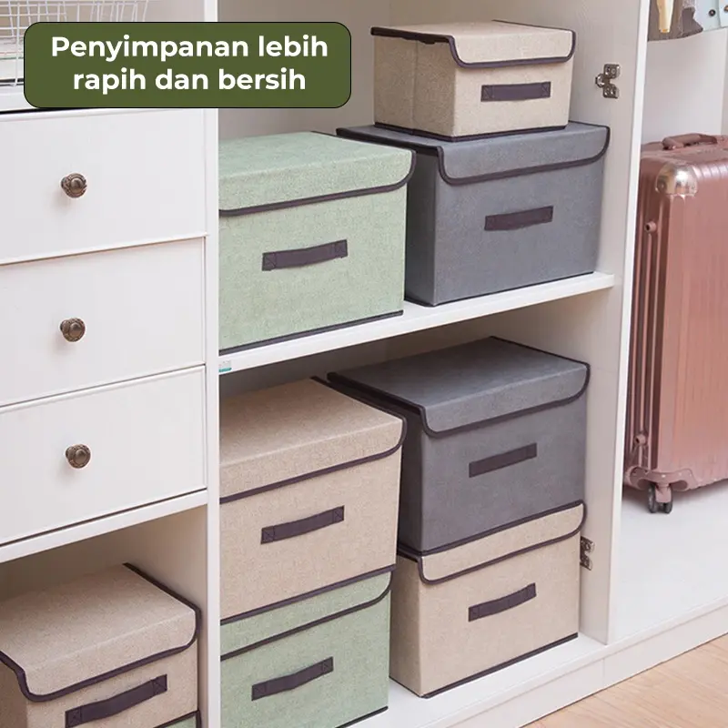 Dejavu Storage Box 2in1 Tempat Penyimpanan Baju Kotak Organizer Mainan Serbaguna Box Pakaian Multifungsi HSB216 3