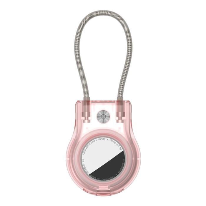 Apple Airtag Kompatibel Case with Steel Wire Rope, GPS Keychain Case, Anti-maling