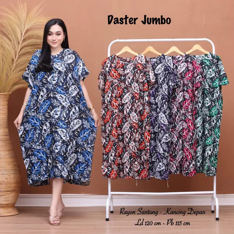 Baju Tidur DASTER SUPER JUMBO Wanita 3XL XXXL XXL LD 140CM untuk ibu hamil menyusui busui gemuk besar harga grosir kain rayon 1
