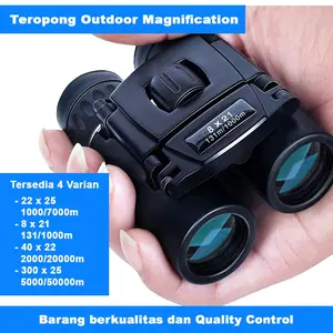 Teropong Binoculars Compact Zoom 8x21 22x25 40x22 300x25 - APEXEL Camping