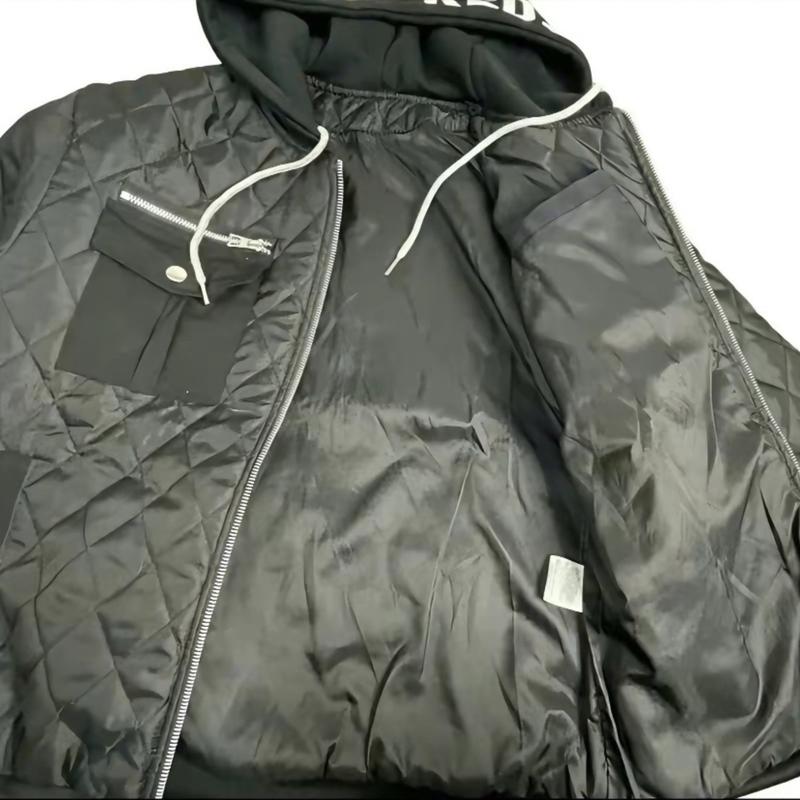 Áo Trần trám nam mũ nỉ đen/trắng - size 35-75kg - Có Túi, Menswear aokhoac áo phao Jacket khoác 6