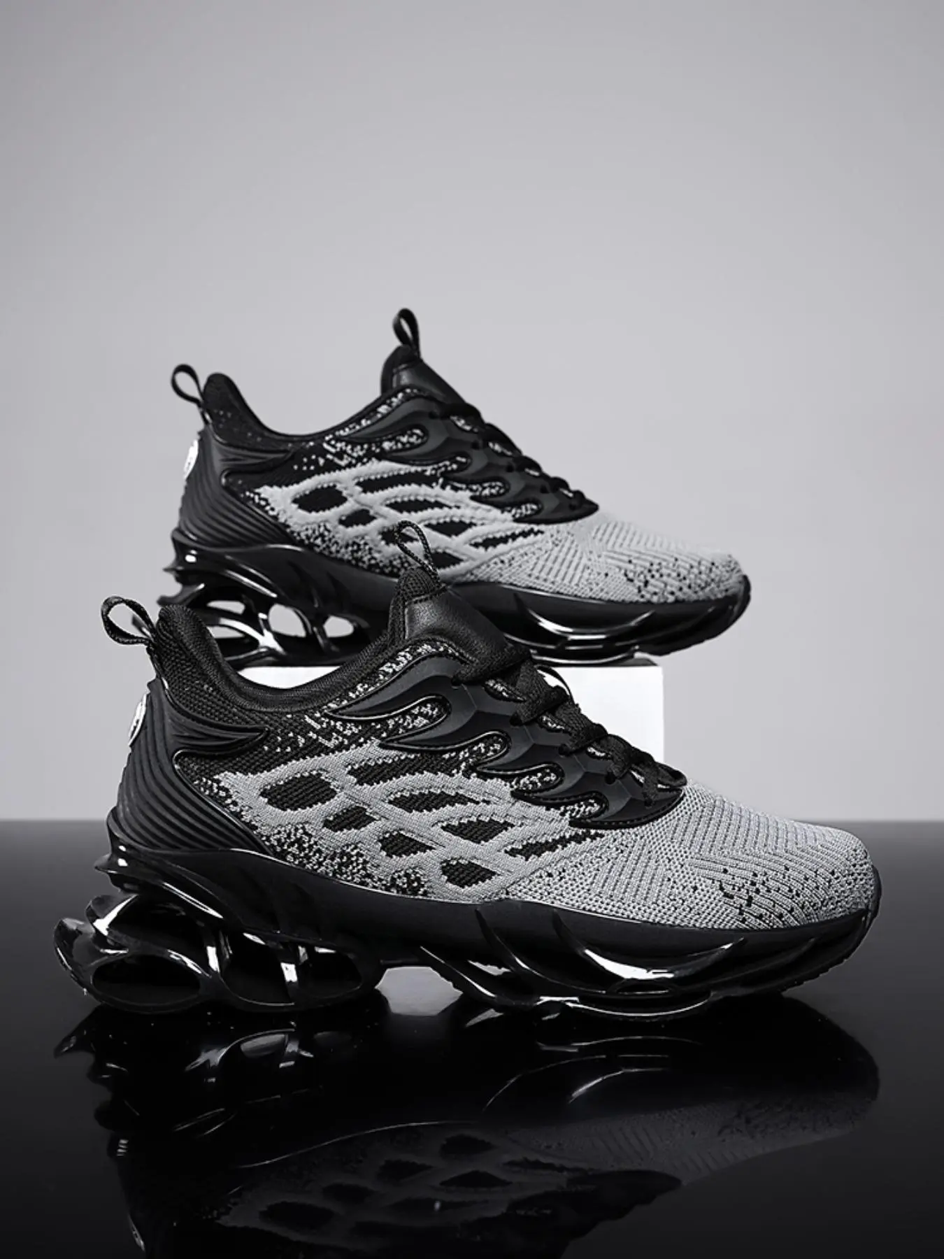 Men's Fashionable Breathable Mesh Hollow Out Sole Design Sneakers, Casual Comfortable Sports Running Shoes, Male All-match Round Toe Shoes for Daily Wear