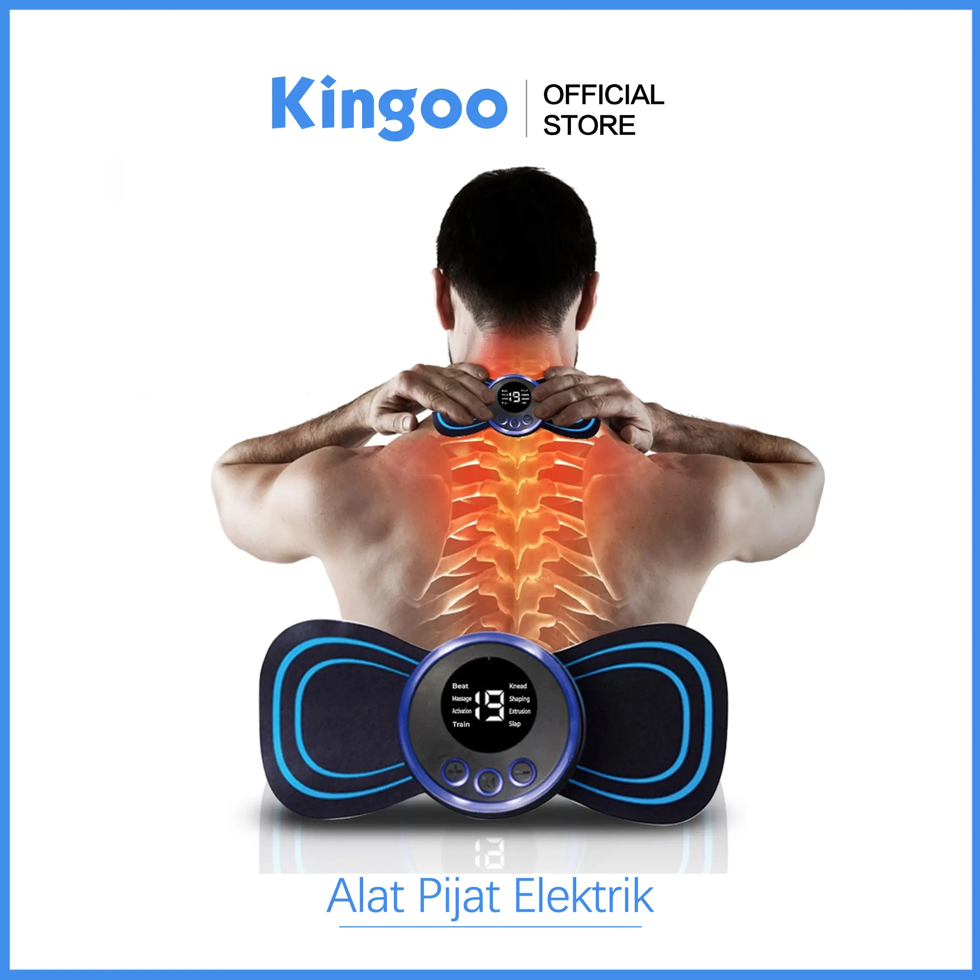 EMS MINI Elektrik Pemijat Leher EMS Mini Servikal Punggung Otot Pengurang Rasa Sakit Patch Portabel Massage Stimulator Pemijat Pinggang Portable Alat Pijat Elektrik
