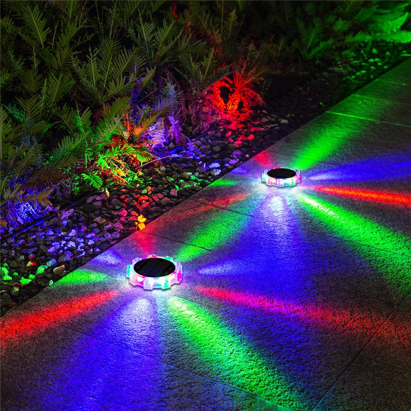 Product Introduction of New Led Solar Garden Lamp Waterproof Ground-in 4Mode Backyard Patio Lawn Decoration Wall Fence Gear Outdoor Solar Light 12