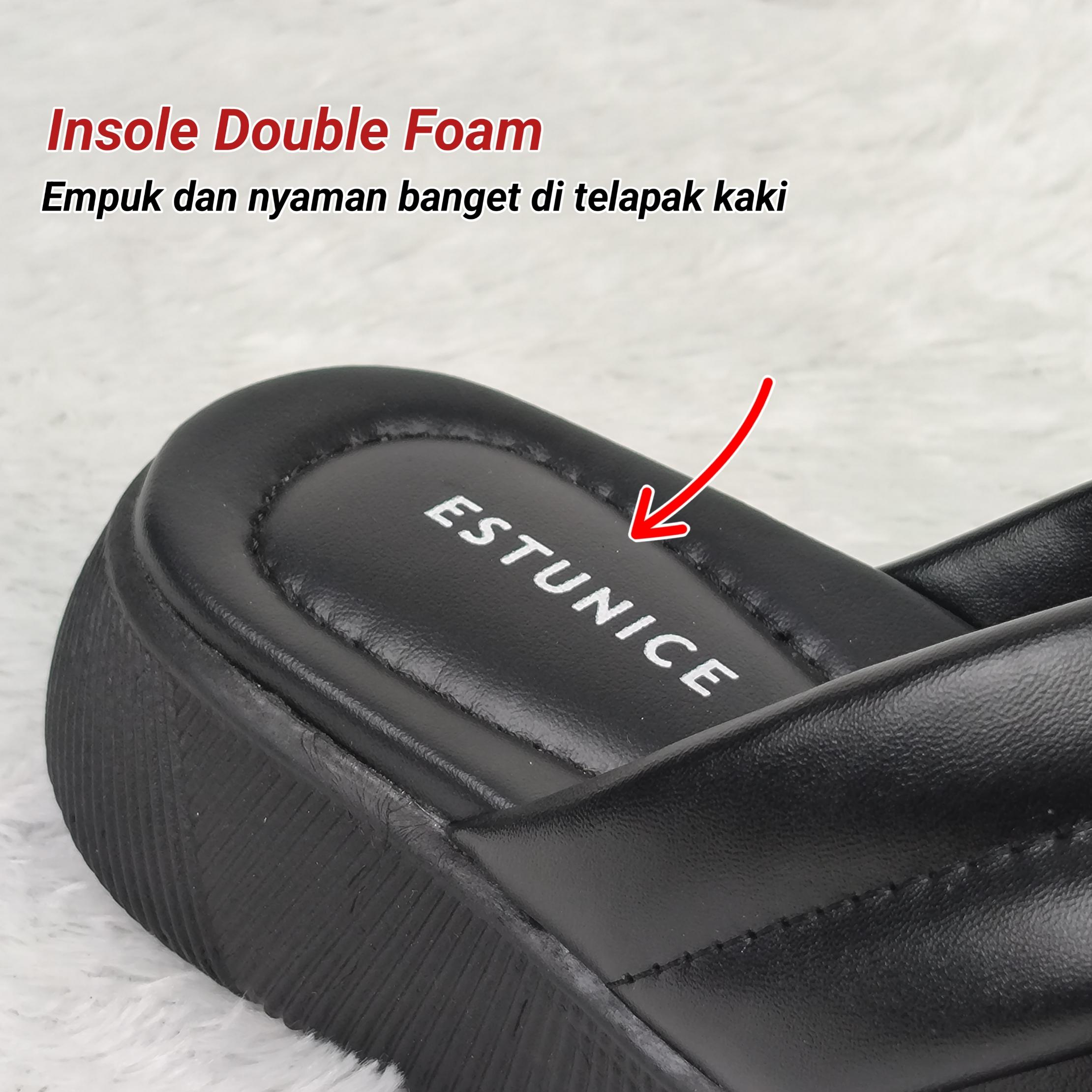 Estunice Sandal Slop Wanita Sendal Selop Wedges Terbaru Kekinian - Dania Estunice Sandal Slop Wanita Sendal Selop Wedges Terbaru Kekinian - Dania