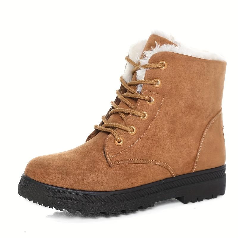 Winter Chic Ankle Snow Boots for Women - Ultra Warm Fur Lined, Breathable Fabric Insole, Durable Water Resistant Outdoor Footwear for Cold Weather 5