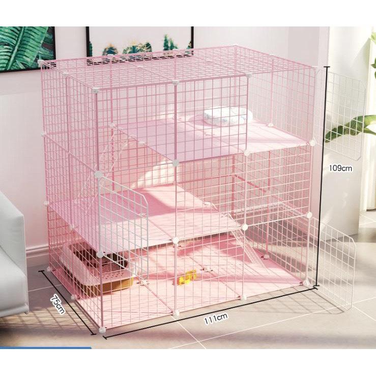 Chuồng mèo 3,4 tầng siêu to nuôi được nhiều bé lồng pet lắp ghép đa năng TẶNG KÈM BÚA DÂY RÚT