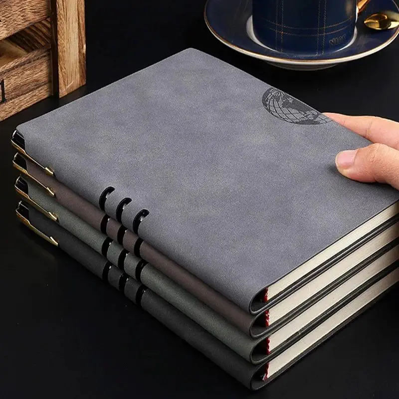 Agenda Organizer Hardcover Note Book Office School Supply PU Leather A5 Notebook Notepad Diary Business Journal Planner