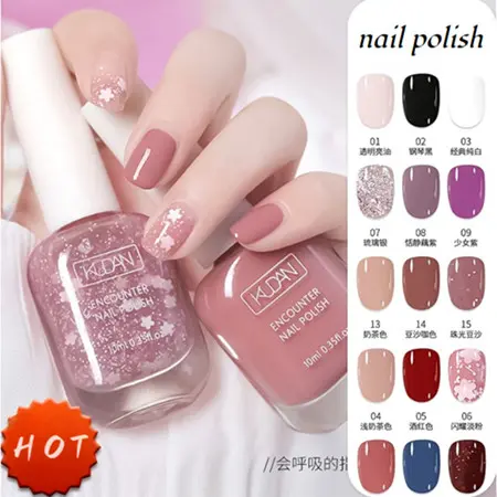 40 Colors New Nail Polish Fine Flash No-bake Non-peelable Transparent Nail Polish Nude Color Nail Polish