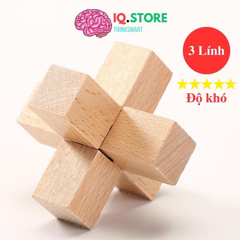 Product Introduction of Đồ chơi tháo lắp gỗ 3 chàng lính mở khóa Khổng Minh 3D rèn luyện trí thông minh - Trò chơi câu đố phát triển trí tuệ IQ 29