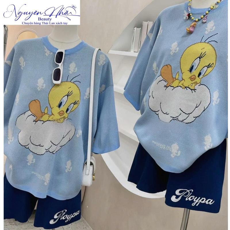 Bộ ngắn và dài ploypa thái lan chính hãng cho nữ - Women Nhung Áo Top Voi 4