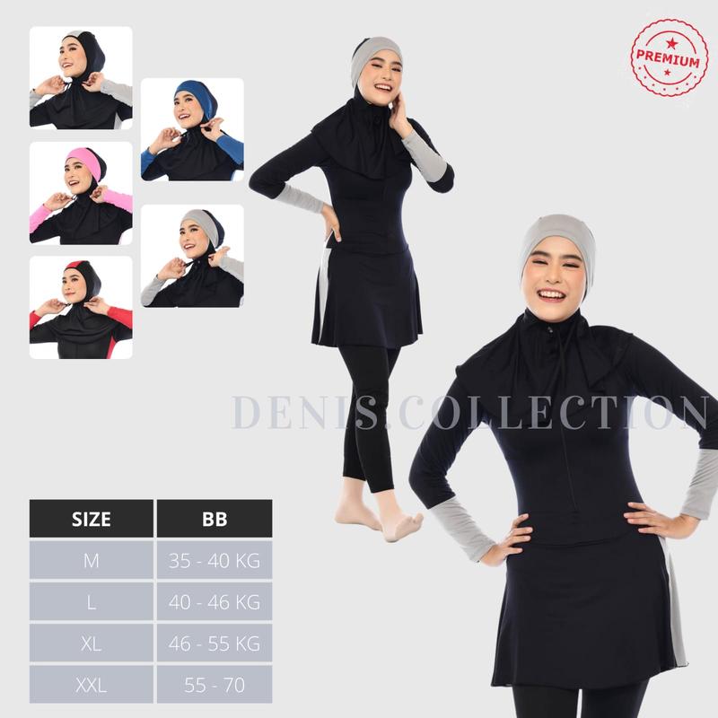 Baju Renang Muslimah Dewasa Baju Renang Wanita Muslim Baju Berenang Perempuan Remaja BEST SELLER Panjang Syari baju renang muslim dewasa 4