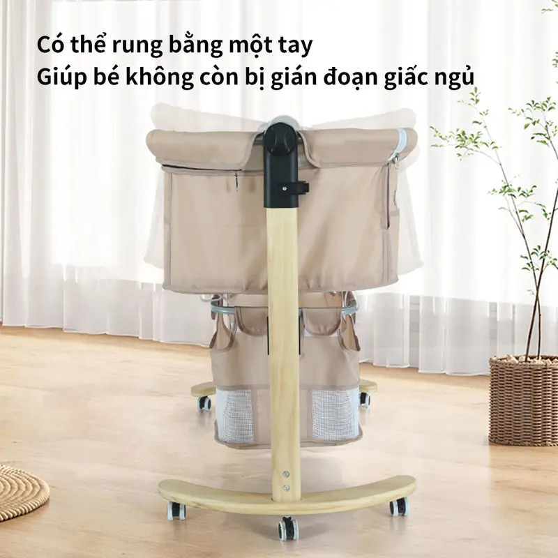 Nôi Cho Bé Sử Dụng Chân Gỗ Cao Cấp Thiết Kế Tinh Tế Mang Đến Sự Bền Đẹp và Thoải Mái Cho Giấc Ngủ Của Bé Voi 5