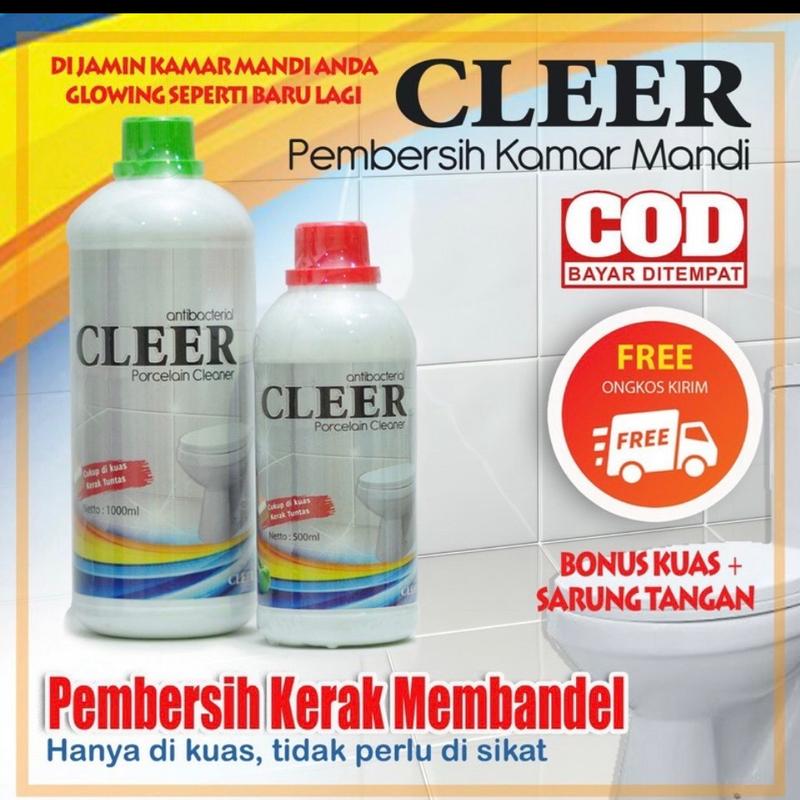 CLEER CAIRAN PEMBERSIH KAMAR MANDI (free kuas dan sarung tangan ) ukuran 1000ml 1