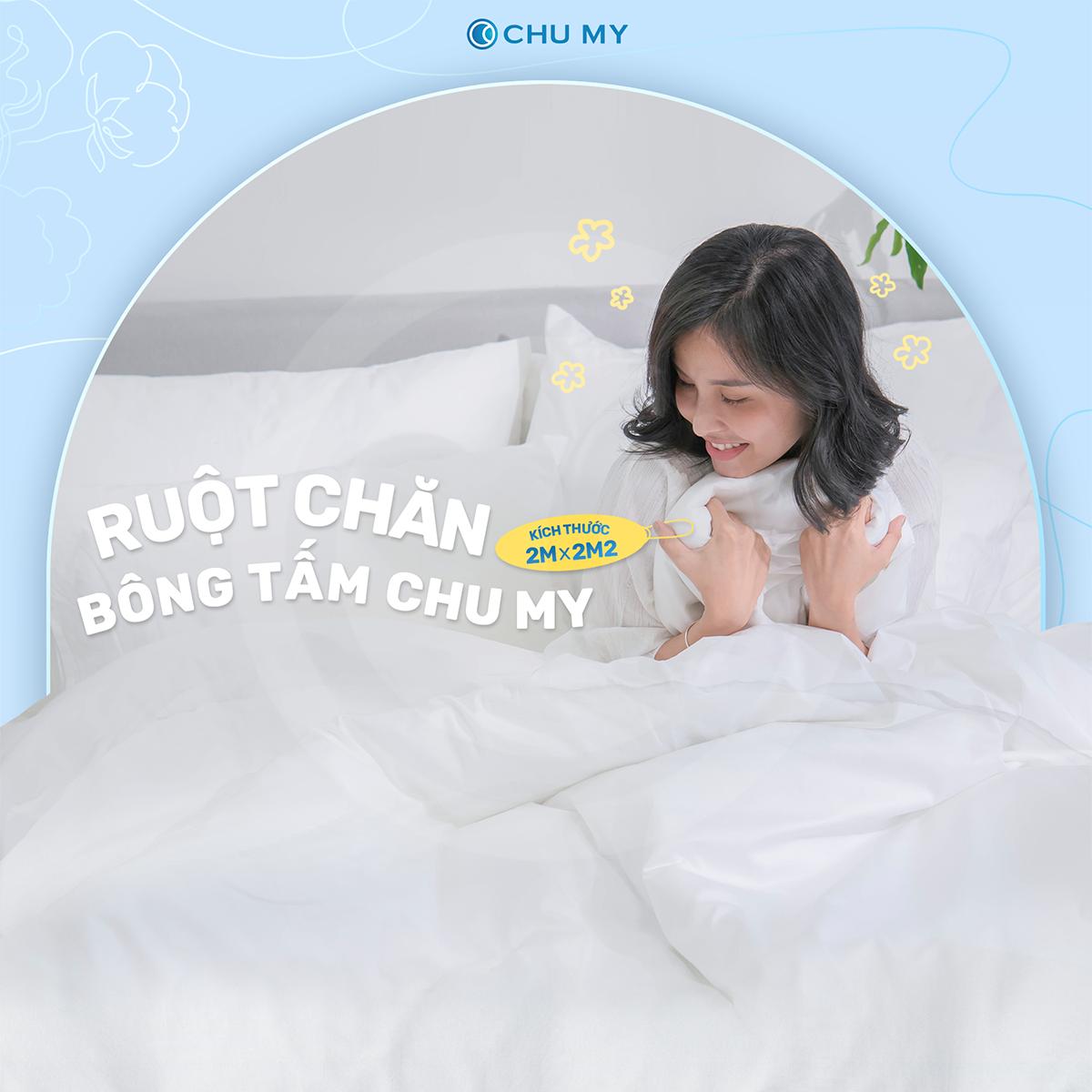 Ruột chăn gia đình 2mx2.2m bông tấm cao cấp