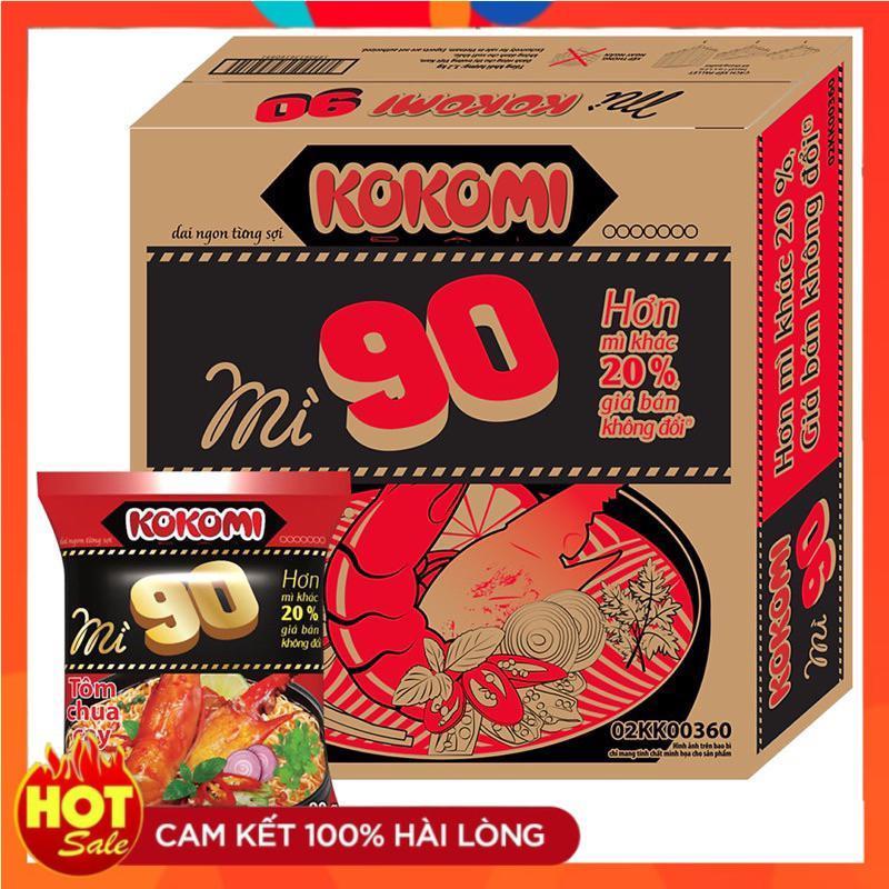  Combo 2 thùng mì KOKOMI 90 tôm chua cay  30 gói 90g  canh 