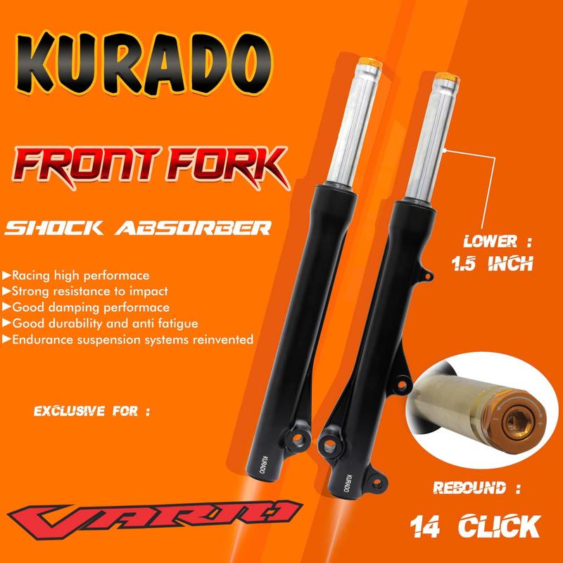 Phuộc trước có  Rebound tăng chỉnh hành trình xe tay ga vario  click 125  vision  beat 110 [ hạ thâp 1.5inch/38mm ] 1