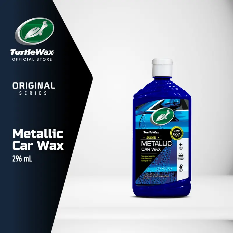 Turtle Wax Metalik Car Wax Liquid 296 mL Pengkilap Kendaraan Anti Jamur Efek Daun Talas Mobil Motor Helm 0