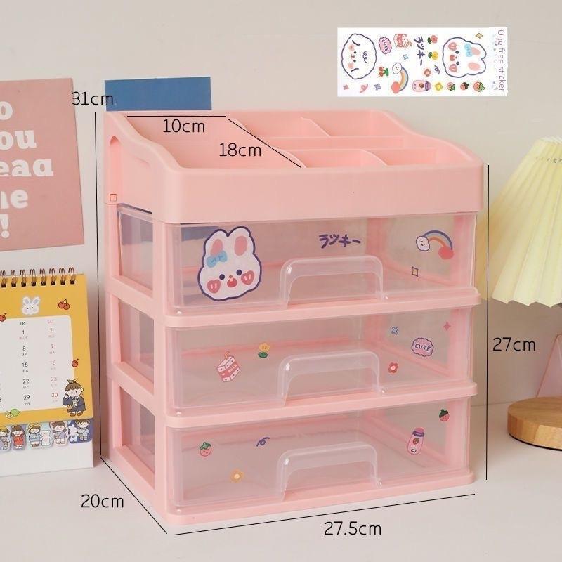 Kệ đựng mỹ phẩm 4 tầng hộp đựng đồ trang điểm cá nhân để bàn học văn phòng có ngăn tiện lợi Kitchen - Tặng kèm sticker dán trang trí 7