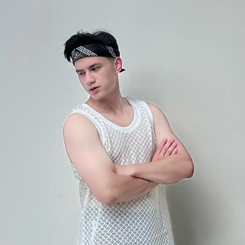 Áo tanktop lưới thời trang ,form regular mặc đi biển ,du lịch [Mã 21]  Menswear 4