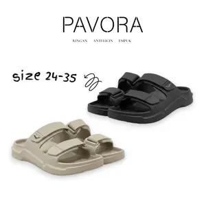 PAVORA Sandal Gunung Anak Cowok Sendal EVA Anti Slip Laki-Laki Double Ban Keren Sporty Size 24-35
