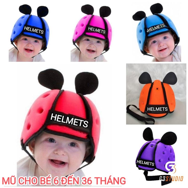 WINMAX HELMETS Mũ Bảo Hiểm Cho Bé Tập Đi, Tập Bò, Chống Va Đập Khi Ngã 06-36 Tháng Tuổi BH 06 Tháng Thun Kem