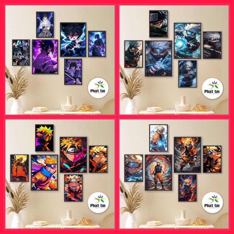 Tranh Anime, naturo, kakashi, sasuke DÁN TƯỜNG, chất liệu FORMEX dày 5mm, nhẹ, bền, có sẵn keo dán, ko cần khoan đục tường, decor phòng khách, phòng ngủ, trang trí tường bàn học, phòng làm việc, decor phòng game, phòng trọ, tranh treo tường. Decor Tường