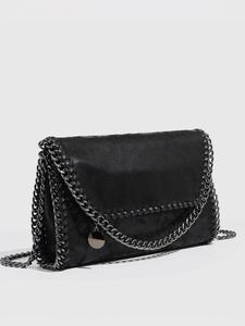 Bolso bandolera para mujer con correa de cadena decorativa, bolso de hombro casual de color sólido para uso diario, bolso moderno y versátil de alta calidad para el día a día y los desplazamientos