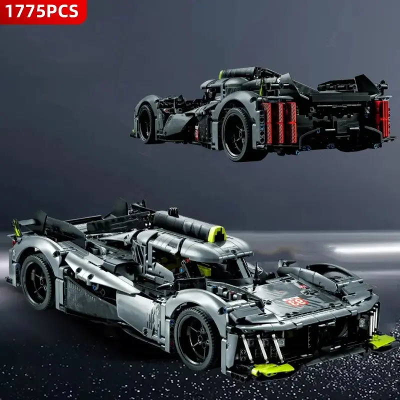 Blok Supercar, 1775pcs, 9X8 24H, Kereta Lumba Super, Leo Mans, Mainan Bangunan, Model Hypercar Hibrid, Sesuai untuk Kanak-kanak dan Dewasa, Hadiah, Serasi 42156