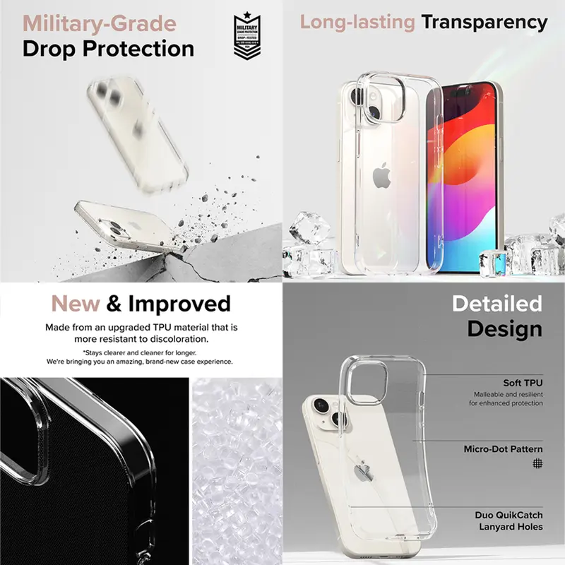 Casing Ringke Compatible For iPhone 15 Casing  Magsafe Softcase Tipis Tahan Banting Military Layar Protector 1