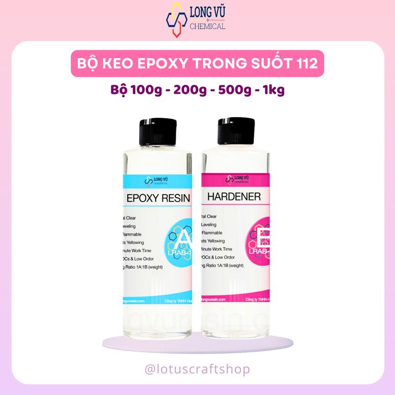 Product Introduction of Keo Epoxy Resin Trong Suốt 112 Hệ Thực Phẩm Chuyên Dụng, Nhựa Resin Hai Thành Phần AB, Ít Bọt, Làm Keycap, Đổ Khuôn Silicone Handmade (Bộ 100g, 200g, 500g, 1kg) - Lotus Craft Shop x Long Vu Chemical [0002] 2