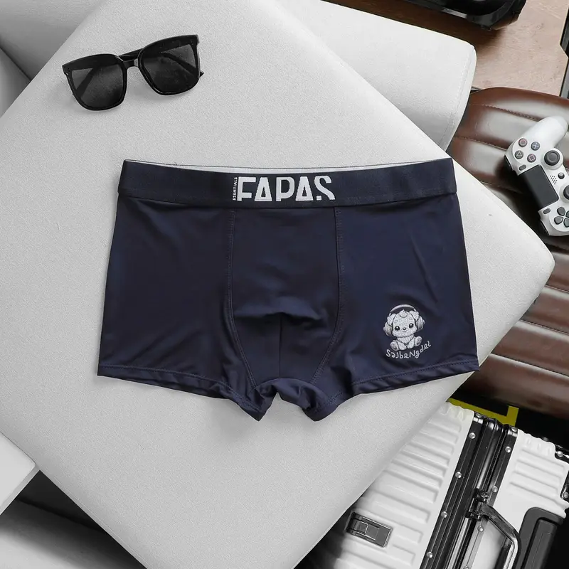 Quần Boxer Nam thun lạnh, quần sịp nam menswear in đùi chú cún trắng, Quần Lót sịp đùi nam co dãn 4 chiều thoải mái vận động thấm hút mồ hôi, Boxer Quần Boxer T4 (che tên sản phẩm khi giao hàng) 3
