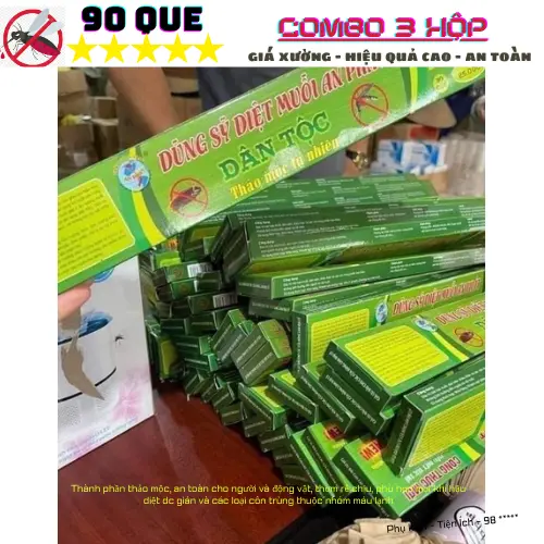 Hương muỗi thảo mộc An phát 3 hộp (90 que) 1
