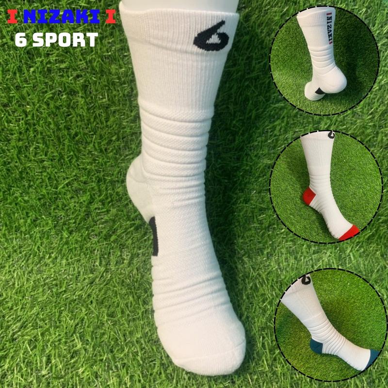[ COMBO 5 ĐÔI ] Tất thể thao đá bóng Nizaki Sport 6, Vớ đá banh cao cấp, Tất chống trơn trượt ôm chân, bảo vệ chân, chất liệu cotton dày dặn thấm hút mồ hôi. sản phẩm của Sport Socks