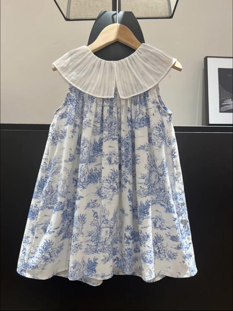 Product Introduction of Girls' Summer Dress Little Girl Princess Dress Korean Style Loose Casual T-Shirt Dress for Big Kids Summer Thin Style 24