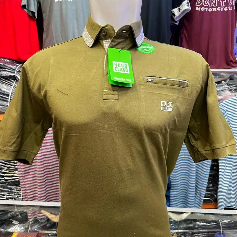 (SIZE XL)KAOS KERAH LENGAN PENDEK PRIA 1