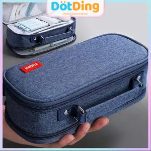[DOTDING] ‌Tas Pensil Multifungsi Double Layer Kapasitas Jumbo - Organizer Anti Bocor dengan 6 Ruang Kustomisasi/Pencil Bag Large Capacity 5 Layers Storage High Quality Box Cosmetic Bag Simple Students School StationeryH333