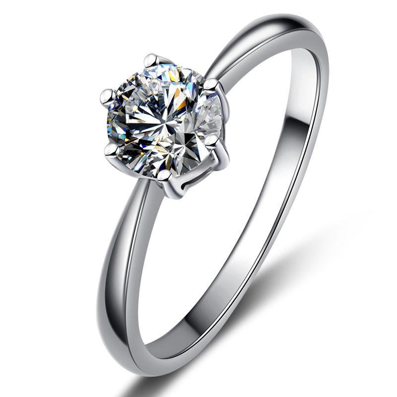 Product Introduction of Hot-selling crown classic six-claw open ring, fashionable wedding ring for women 4