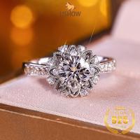 Gambar USHOW 925 Perak AAAAA Zircon 2 Karat PT950 Cincin Terbuka Perhiasan Wanita - perak, Dapat disesuaikan dari USHOW Kab. Gresik 1 Tokopedia