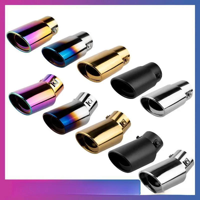 Car Universal Modification Tailpipe Tail Pipe Car Exhaust Pipe Muffler Flue Modification Supplies Muffler Tail Nozzle Car Supplies