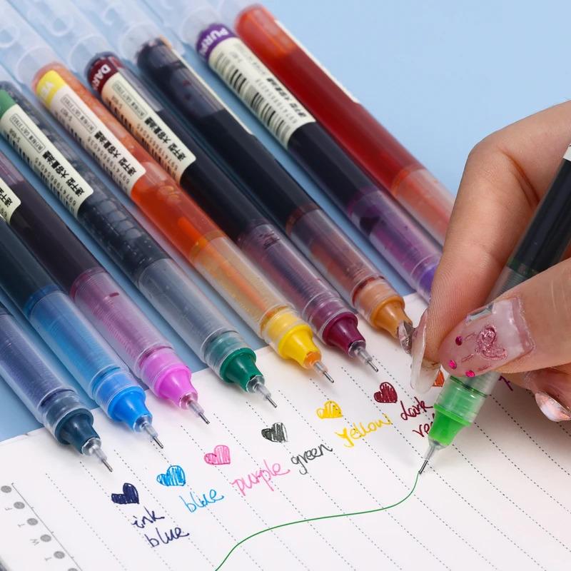 Product Introduction of 20/1Pcs High Quality 0.5mm Needle Type Gel Ink Pens Straight Liquid Ballpoint Pen Stationery School Office Writing Supplies 18