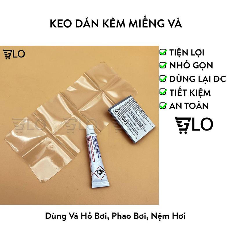  Keo Dán Kèm Miếng Vá Chuyên Dùng Vá Hồ Bơi Phao Bể Bơi Nệm Hơi 