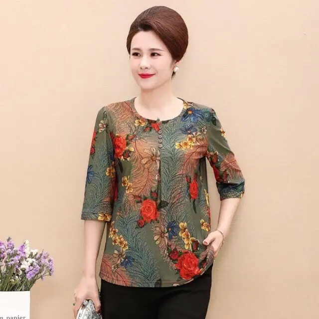 Áo trung niên tay lỡ dáng suông rộng