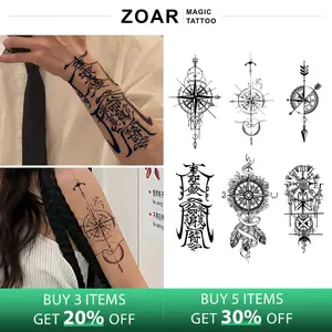 ZOAR-Y55 Stiker Tato Temporary Semi Permanen Tahan lama Tattoo menempel dekorasi seni untuk pria dan wanita