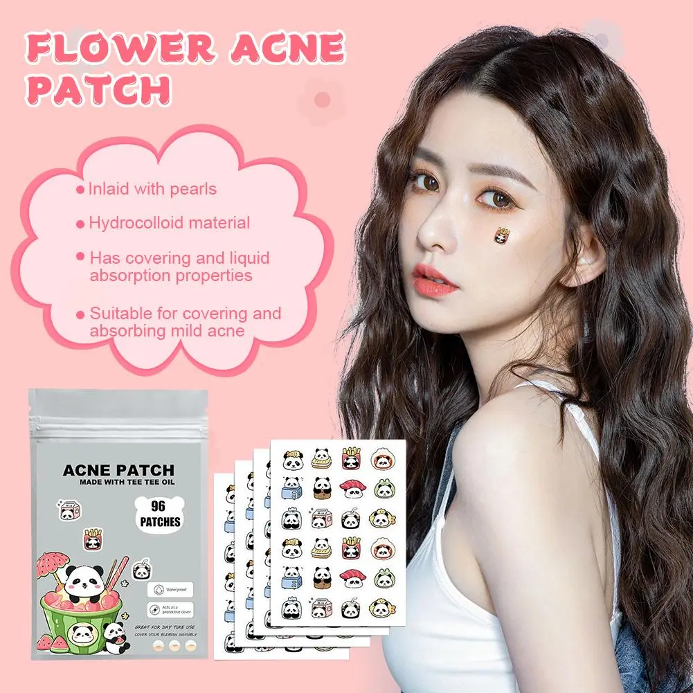 PE Cute Panda Shaped Concealer Sticker Acne Print Mask Sticker Cartoon Acne Sticker