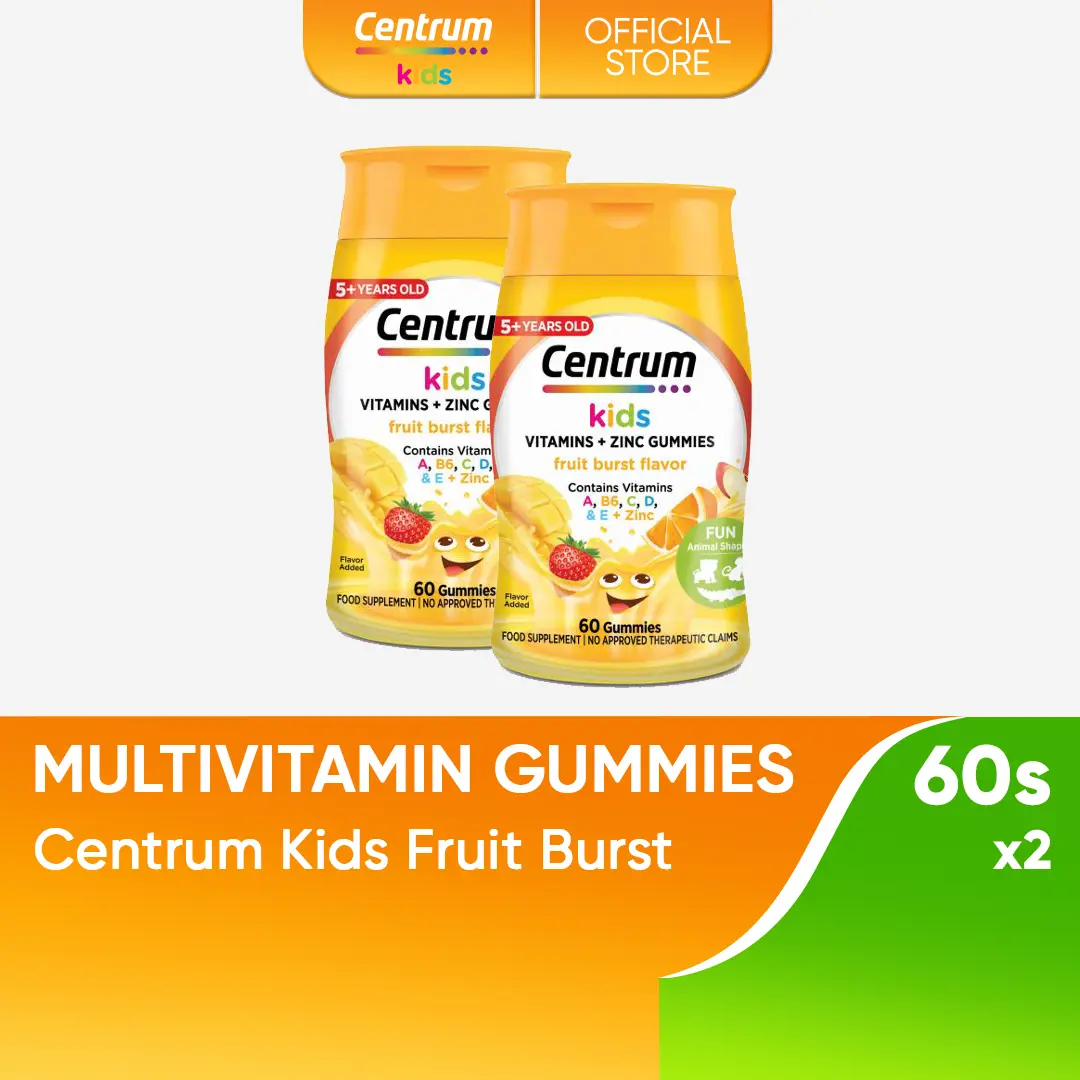 Centrum Kids Multivitamin Gummies Fruit Burst 60s (Pack of 2)