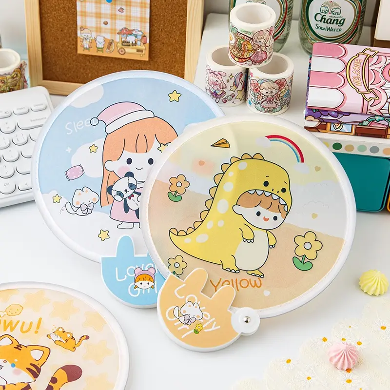Creative Cartoon Foldable Mini Hand Fan Summer Holiday Portable ...
