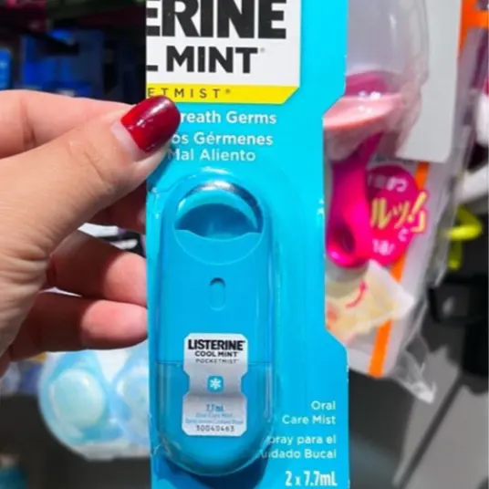 Kẹo lá ngậm thơm miệng Listerine PocketPaks Fresh Burst 72 miếng hàng Úc/ Xịt thơm miệng bạc hà xanh lá, đỏ, xanh dương 5
