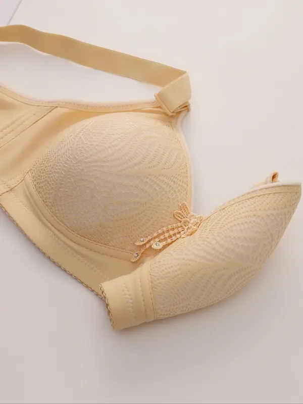 Women's Solid Wireless Bra, Adjustable Strap Seamless Bra, Soft Comfortable Breathable Lingerie for Daily Wear 2
